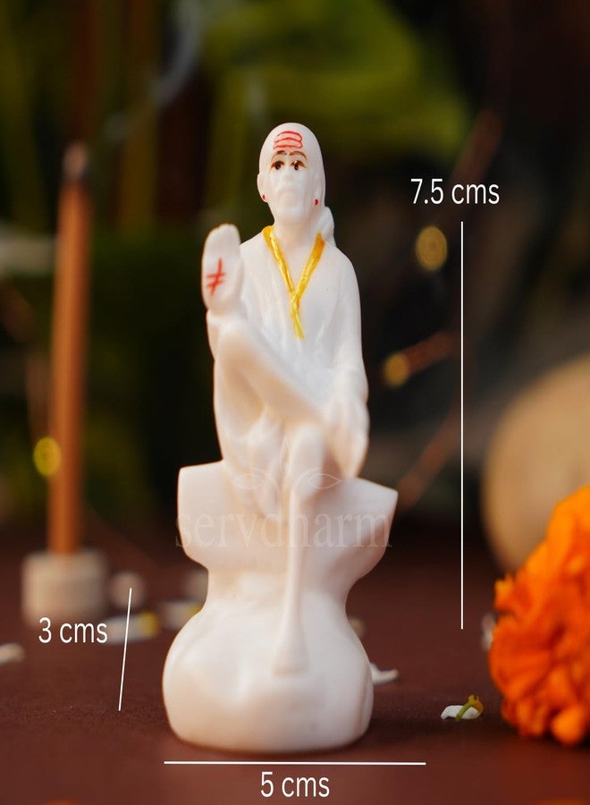 Servdharm Sai Baba Murti God Idol Statue for Home Decor Pooja Room Office Desk & Gifting (Sai Baba) - Image 4